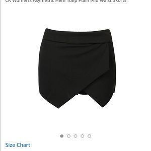 Asymmetrical tulip skort